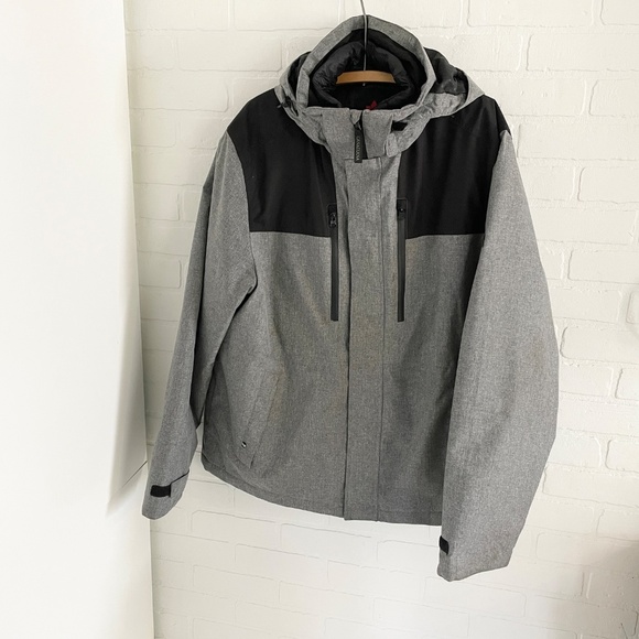 Canadiana Men’s Jacket Parka 2 in 1 Winter Gray Black Outdoor Sz L - Picture 5 of 16
